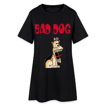 Angry little dog - Women’s T-Shirt Dress - black - Front