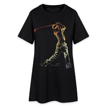 Golfer Graphic Vintage - Women’s T-Shirt Dress - black - Front