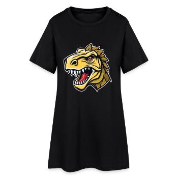 Illustration of a -looking raptor - Women’s T-Shirt Dress - black - Front