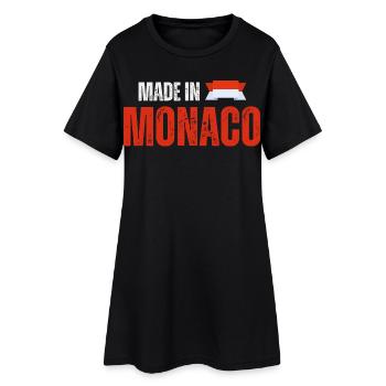 Made in Monaco, fierté monégasque - Robe T-shirt Femme - noir - Devant