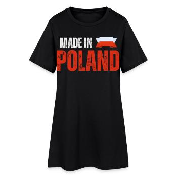 Fabriqué en Pologne, fierté polonaise - Robe T-shirt Femme - noir - Devant