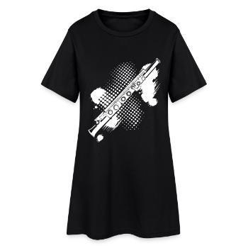 Teinture de flûte - Robe T-shirt Femme - noir - Devant