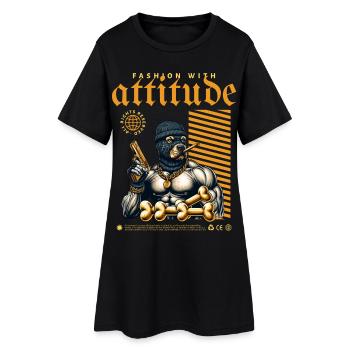Pitbulls gangsters - Robe T-shirt Femme - noir - Devant