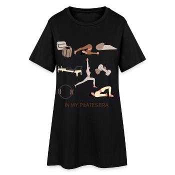À l’époque du Pilates – Cadeau - Robe T-shirt Femme - noir - Devant