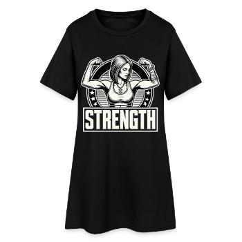 Force femme forte tension muscles cadeau - Robe T-shirt Femme - noir - Devant