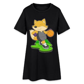 Fox Basketteur Basketteur - Robe T-shirt Femme - noir - Devant