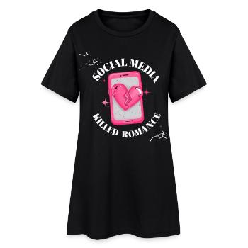 Social Media Killed Romance - Women’s T-Shirt Dress - black - Front