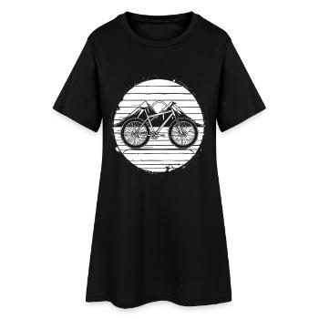 Graphique cycliste de VTT - Robe T-shirt Femme - noir - Devant