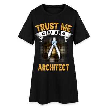 Les architectes me font confiance Conception technique - Robe T-shirt Femme - noir - Devant