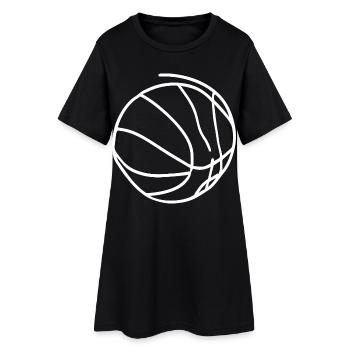 Basketball Skizze - Frauen T-Shirt-Kleid - Schwarz - Vorne