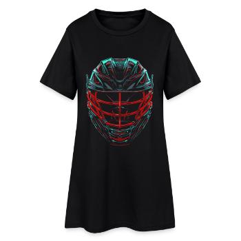 Casque de crosse Retrowave - Robe T-shirt Femme - noir - Devant