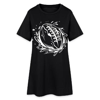Croquis de ballon de football - Robe T-shirt Femme - noir - Devant