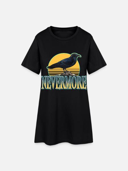 Nevermore – Corbeaux et esthétique gothique - Robe T-shirt Femme - noir