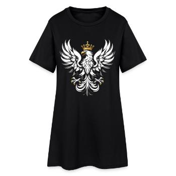Polska Eagle Pole Polonais Aigle Blanc Cadeau - Robe T-shirt Femme - noir - Devant