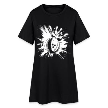 Frappe de bowling - Robe T-shirt Femme - noir - Devant