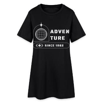 Adventure Explorer Travel 1982 - Women’s T-Shirt Dress - black - Front