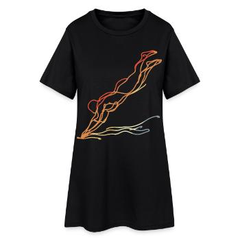 Swimming Vintage Look - Women’s T-Shirt Dress - black - Front