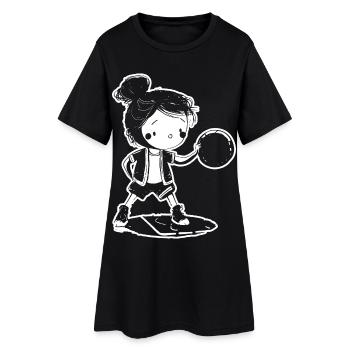 Petit basketteur - Robe T-shirt Femme - noir - Devant