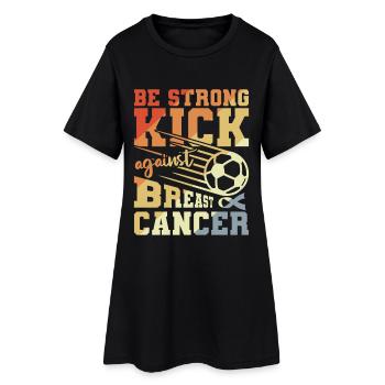 Football against breast cancer - Women’s T-Shirt Dress - black - Front