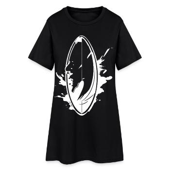 Surfbrett Graffiti - Frauen T-Shirt-Kleid - Schwarz - Vorne