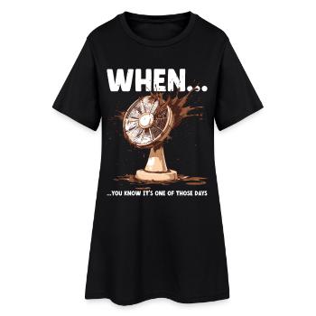 Drôle de désastre Bureau Meme Collègues Loi de Murphy - Robe T-shirt Femme - noir - Devant