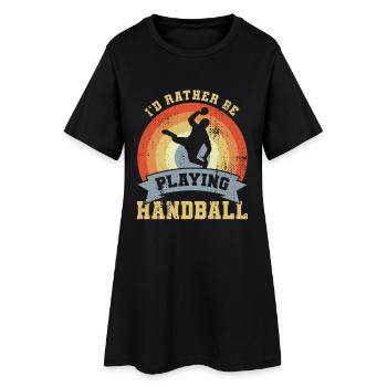 Handball Dicton Look Rétro - Robe T-shirt Femme - noir - Devant