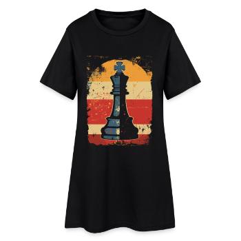 Pièce d’échecs Steamwave - Robe T-shirt Femme - noir - Devant