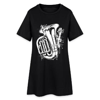 Tuba Graffiti - Robe T-shirt Femme - noir - Devant