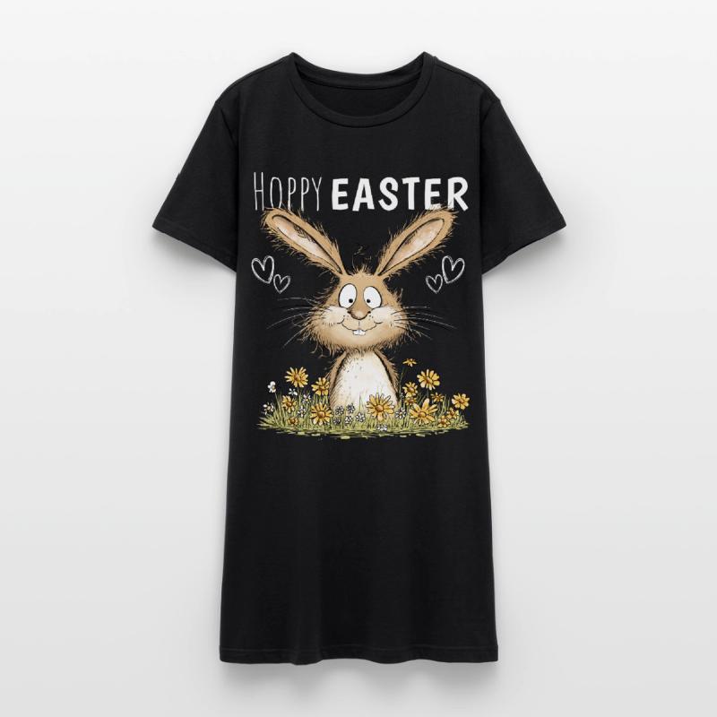 Hoppy Easter Easter Bunny Easter Motif Easter Bunny Women’s T-Shirt Dress