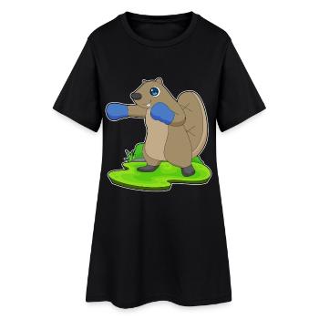 Beaver Boxer Gants de boxe Boxe - Robe T-shirt Femme - noir - Devant