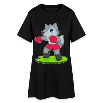 Wolf Boxer Gants de boxe Boxe - Robe T-shirt Femme - noir - Devant
