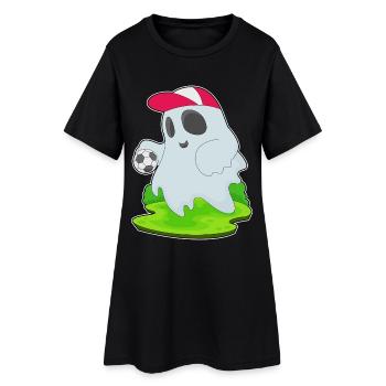 Fantôme Halloween Football - Robe T-shirt Femme - noir - Devant