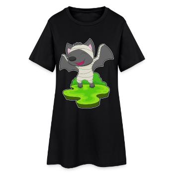 Bat Halloween Mummy - Women’s T-Shirt Dress - black - Front