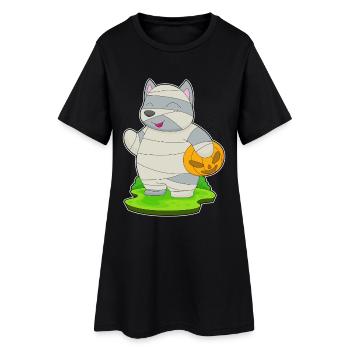 Cat Halloween Mummy - Women’s T-Shirt Dress - black - Front
