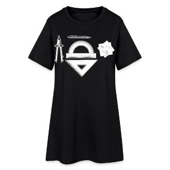 Architect Graphic - Women’s T-Shirt Dress - black - Front