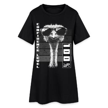 Bird Ostrich Sunglasses Confident Gift - Women’s T-Shirt Dress - black - Front