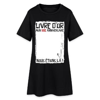 60 ans | 60e anniversaire | Livre d’or drôle - Robe T-shirt Femme - noir - Devant