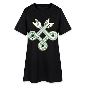 Guitare à nœud celtique - Robe T-shirt Femme - noir - Devant