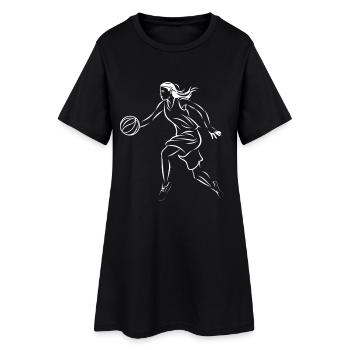 Basketteur - Robe T-shirt Femme - noir - Devant