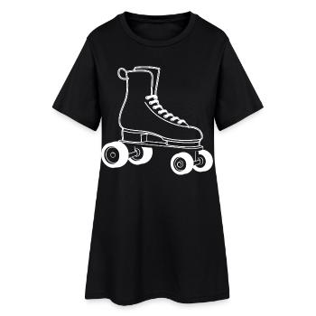 Roller Skates Drawing - Women’s T-Shirt Dress - black - Front