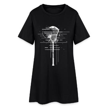 Croquis de bâton de crosse - Robe T-shirt Femme - noir - Devant