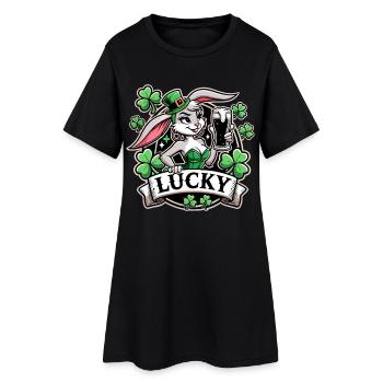 Saint-Patrick Bunny Bunny Bunny Happy - Robe T-shirt Femme - noir - Devant