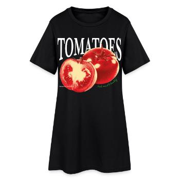 Tomatoes – Fresh Foodie Statement - Women’s T-Shirt Dress - black - Front