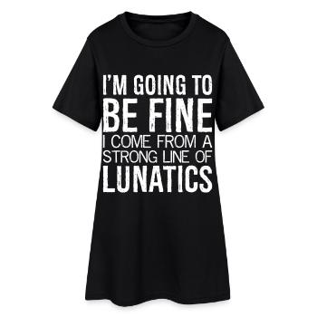 Je vais bien m’en sortir, je viens d’une ligne forte - Robe T-shirt Femme - noir - Devant