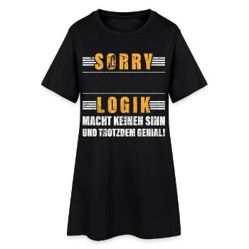 Customizable Profession Logic Name Gift Funny - Women’s T-Shirt Dress - black - Front