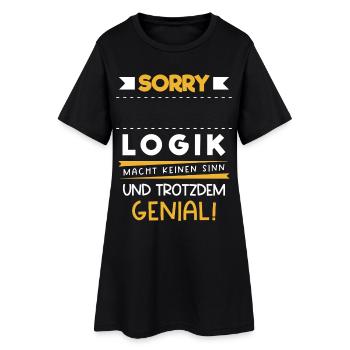 Customizable Profession Logic Name Gift Funny - Women’s T-Shirt Dress - black - Front