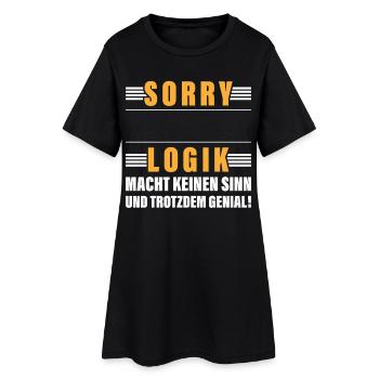 Customizable Profession Logic Name Gift Funny - Women’s T-Shirt Dress - black - Front
