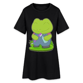 Brosse à dents Frog - Robe T-shirt Femme - noir - Devant
