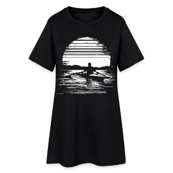 Rowing Sketch - Women’s T-Shirt Dress - black - Front