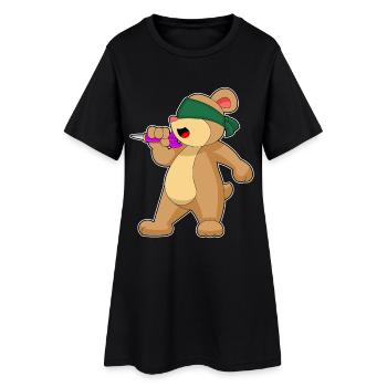 Fléchette d’ours Fléchette - Robe T-shirt Femme - noir - Devant